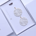 Pearl White Large Round Earrings