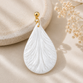 Pearl White Big Teardrop Earrings