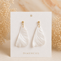 Pearl White Butterfly Wing Earrings