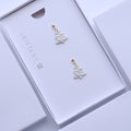 Pearl White Xmas Tree Earrings