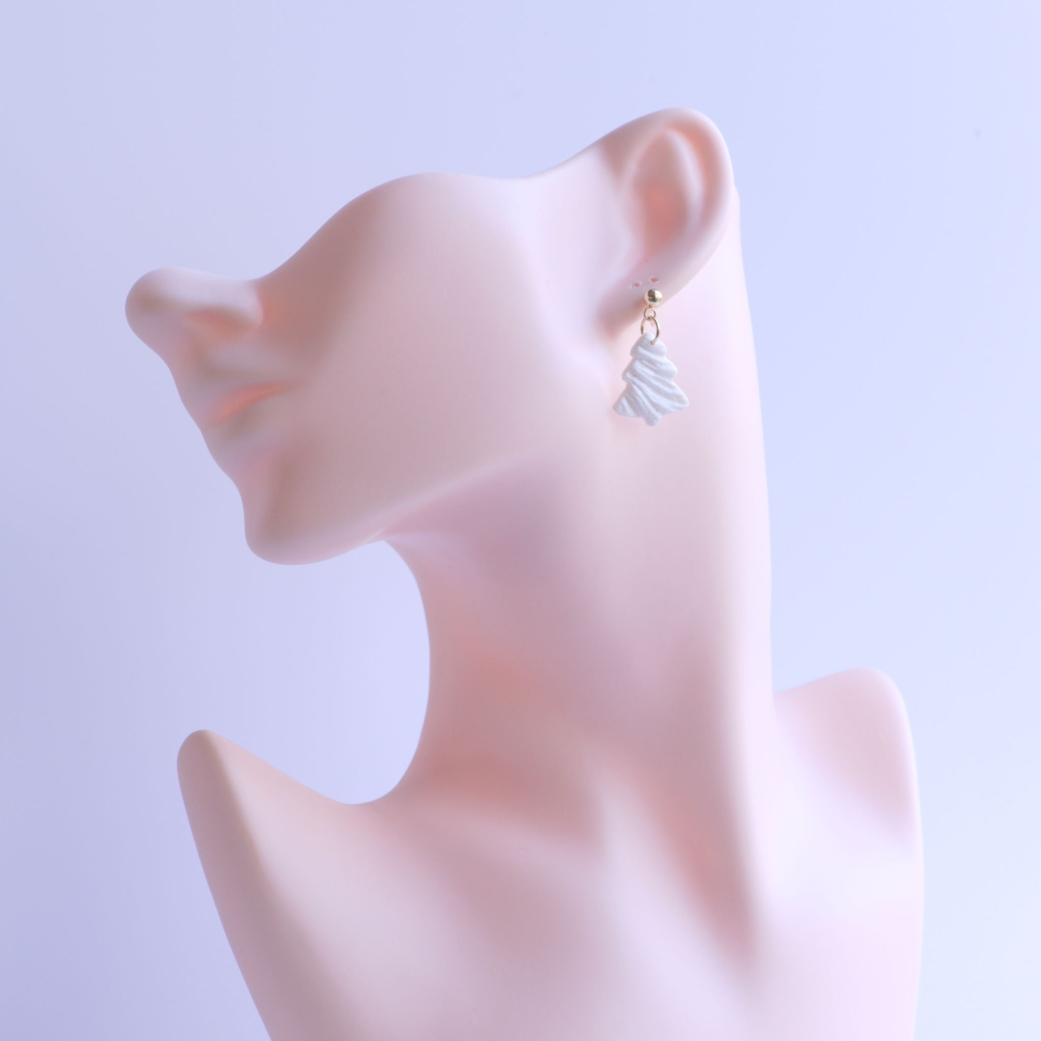 Pearl White Xmas Tree Earrings