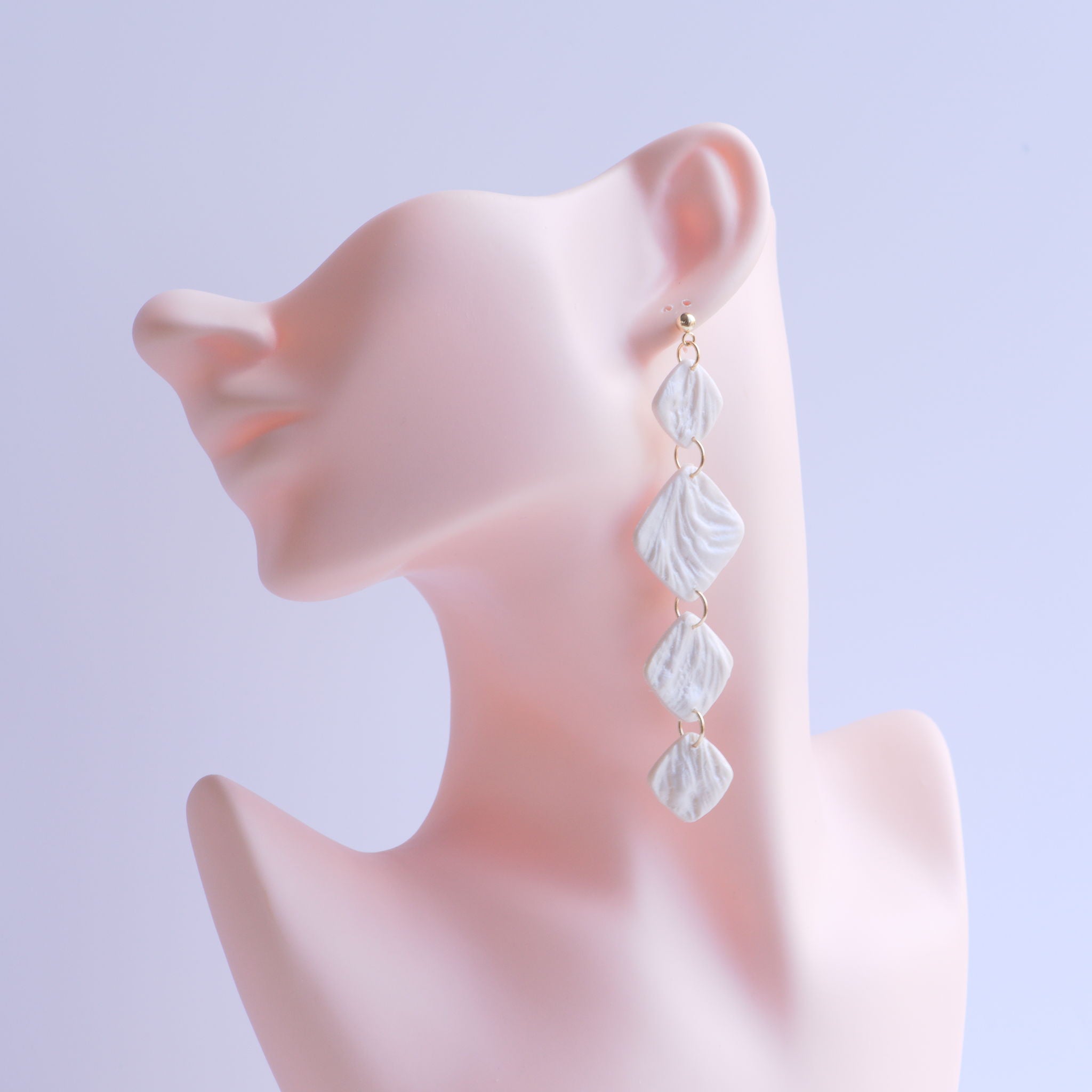 Pearl White Dangle Earrings