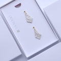 Pearl White Lozenge Earrings