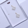 Pearl White Square Earrings