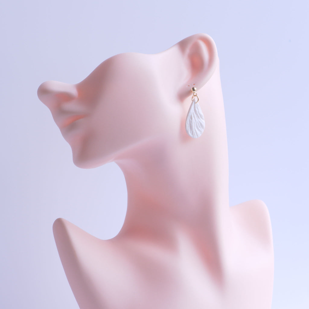 Pearl White Teardrop Earrings