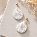 Pearl White Teardrop Earrings