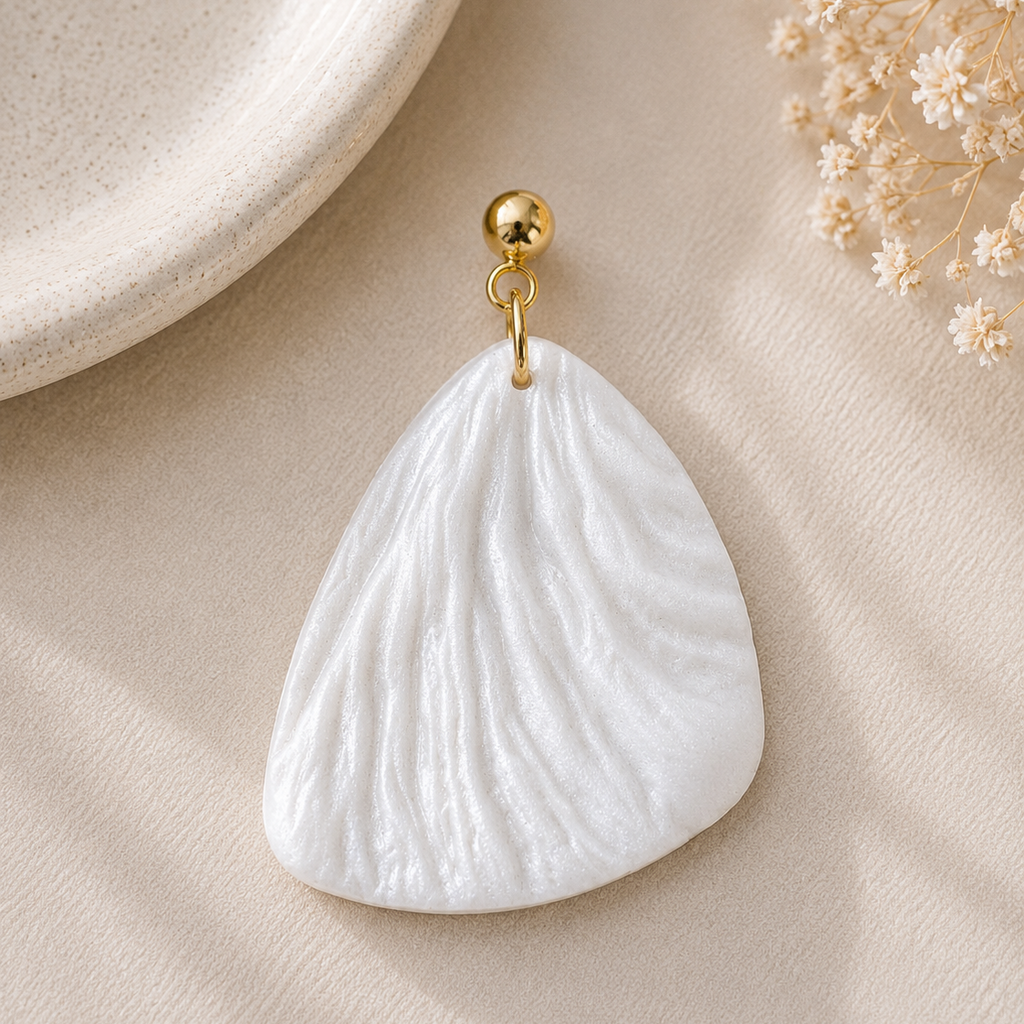 Pearl White Butterfly Wing Earrings