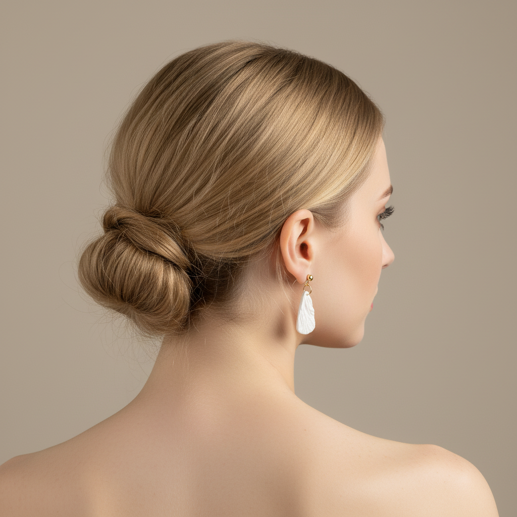 Minimalist Earrings Pearl White Lightweight Triangle