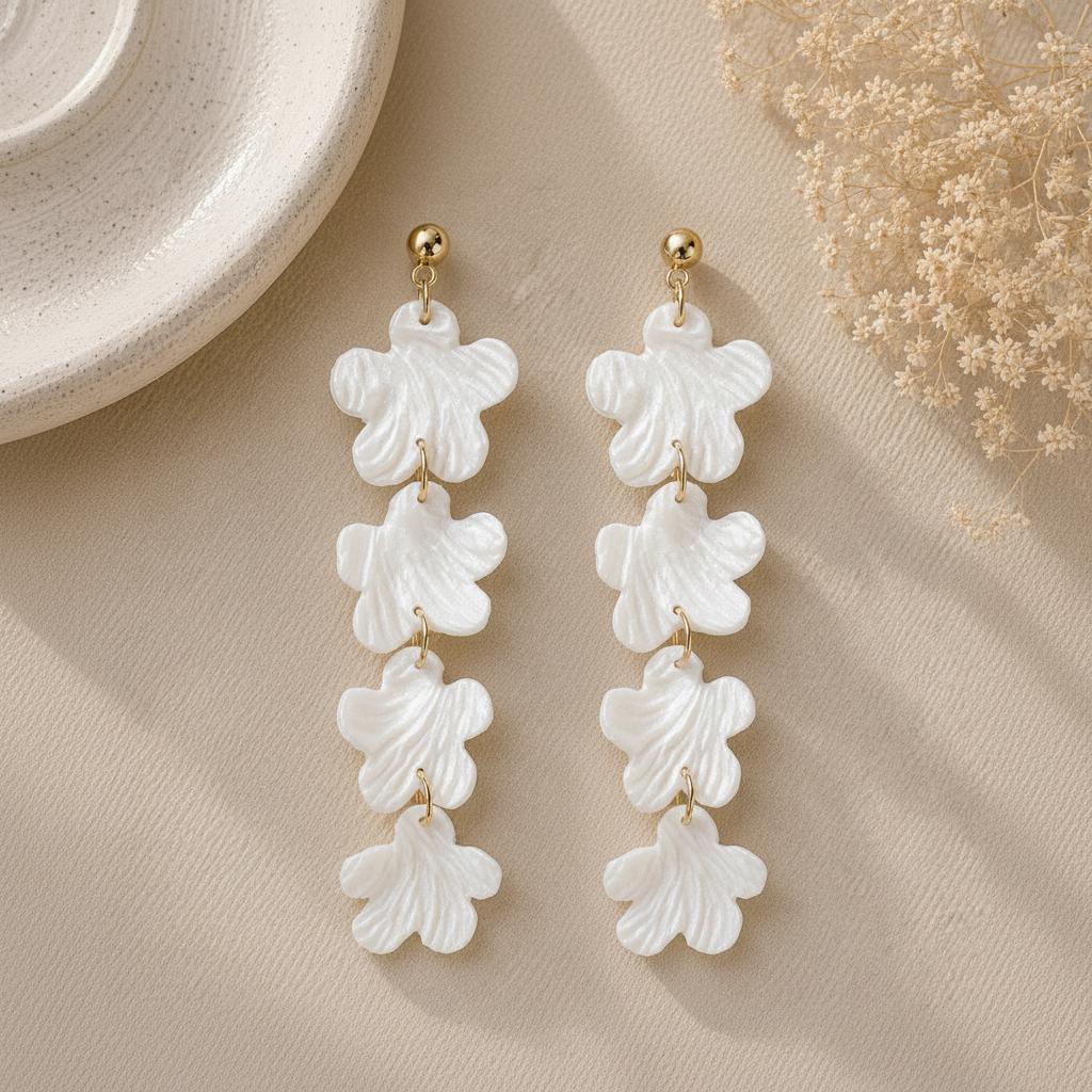 Pair of Flower Earrings 1:1