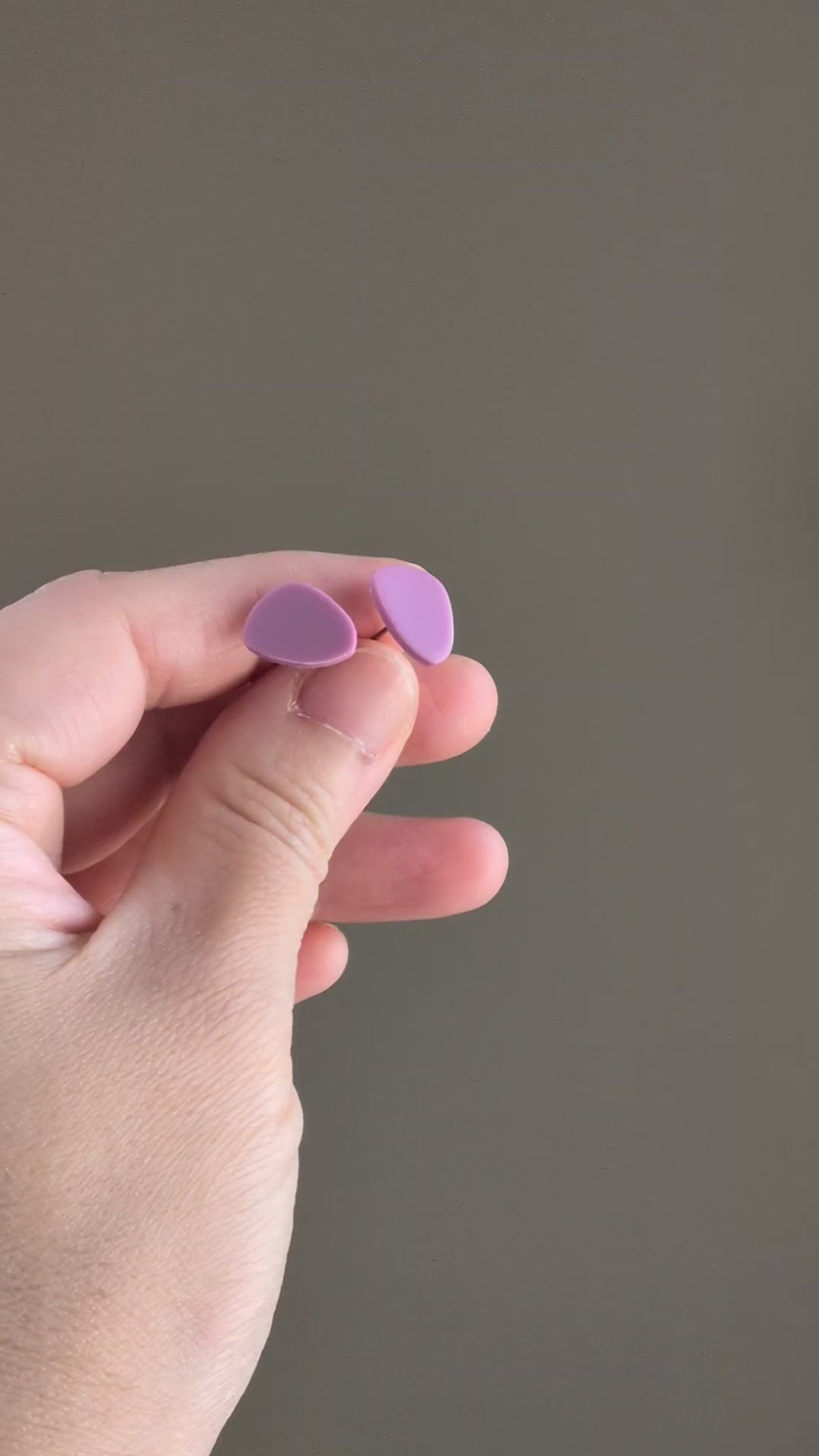 The Micro Pebble Trio in Dusty Berry | Pebble Ear Studs Set