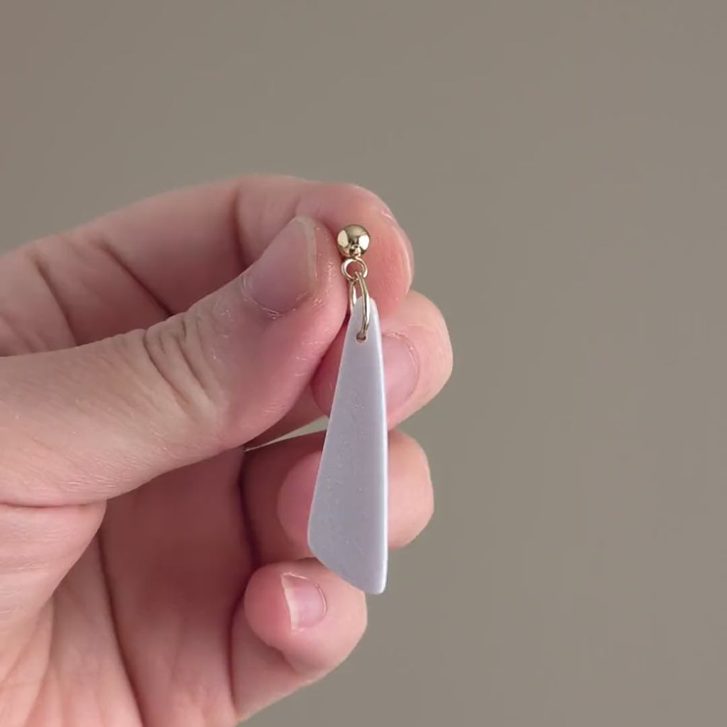 The Pyramid Drop | Minimalist Geometric Drop Earrings