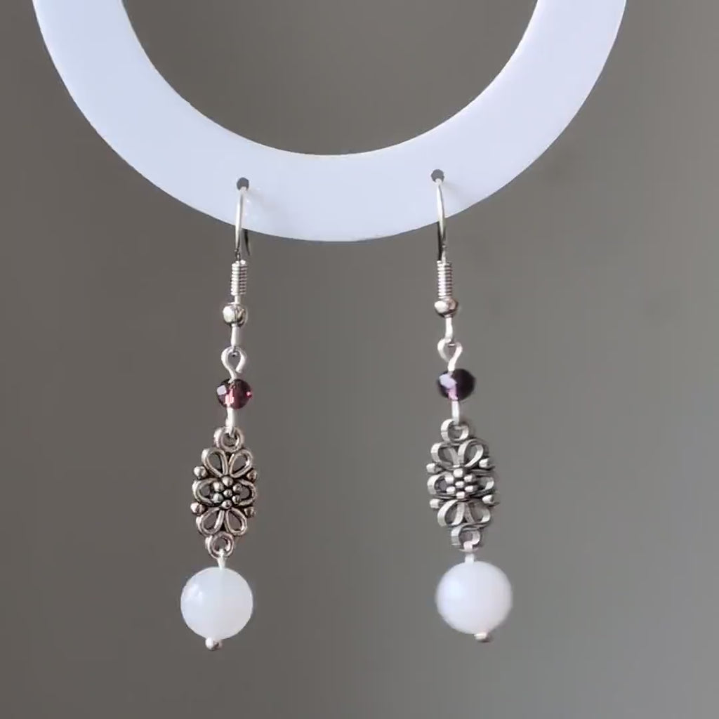 The Dangle Moon | Natural Stone Dangle Earrings