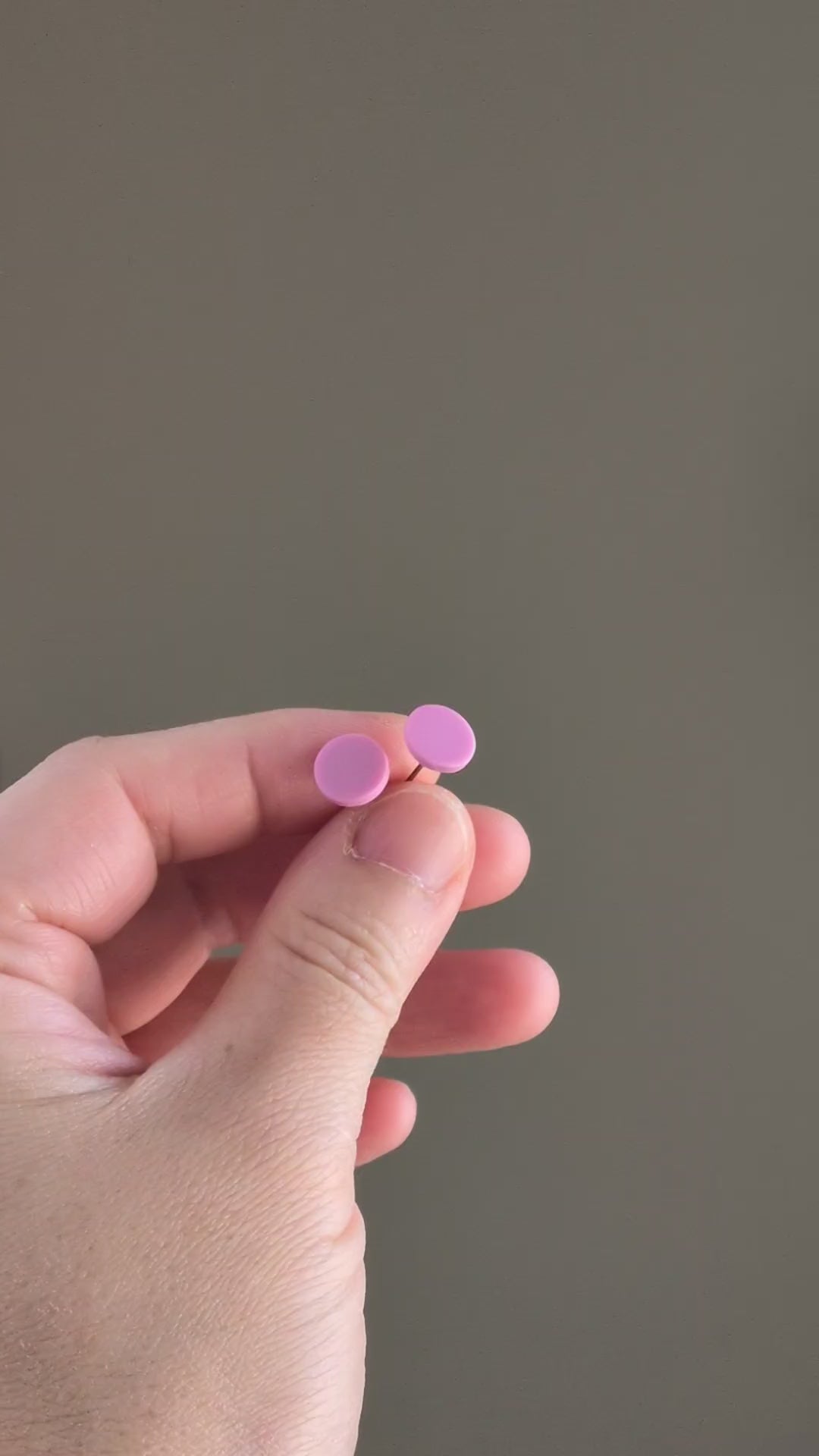 The Micro Orb Trio in Dusty Berry | Circle Ear Studs Set