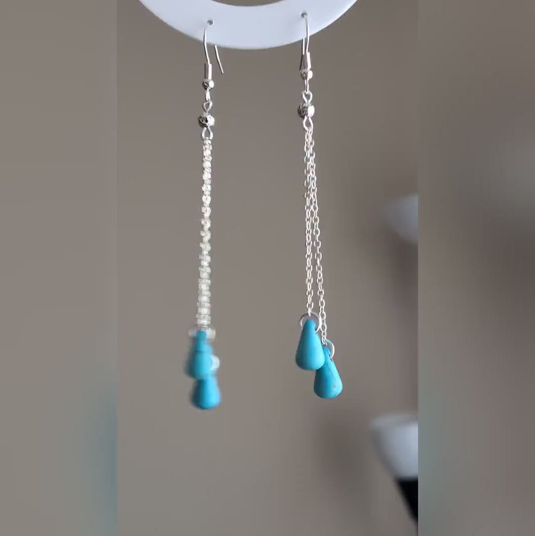 The Turquoise Dangle | Turquoise Teardrop Dangle Earrings