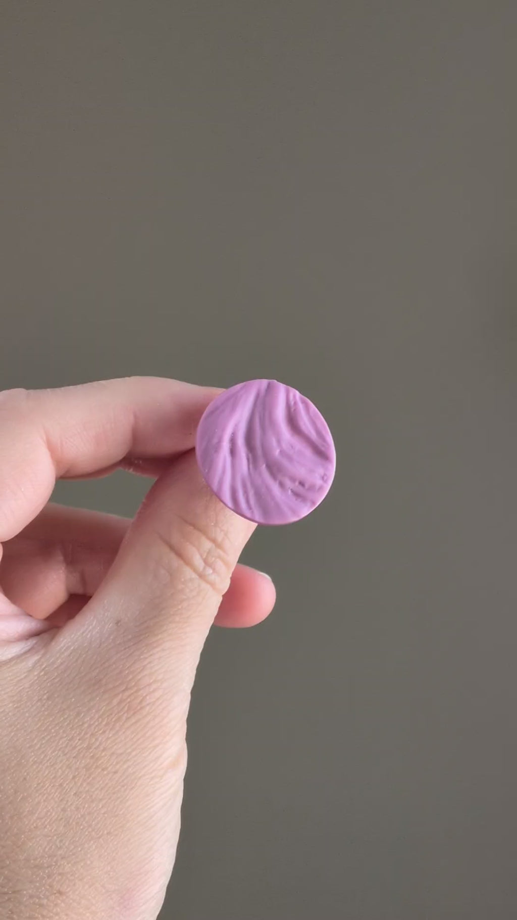 The Swirl Orb in Dusty Berry | Circle Ear Studs