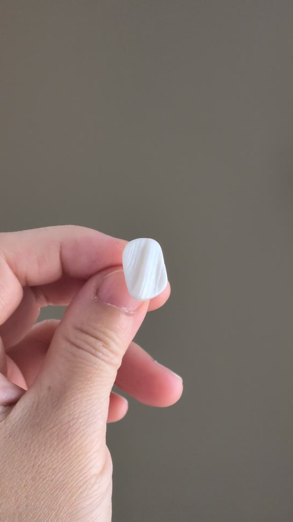 The Organic Pebble in Ivory Pearl | Pebble Ear Stud