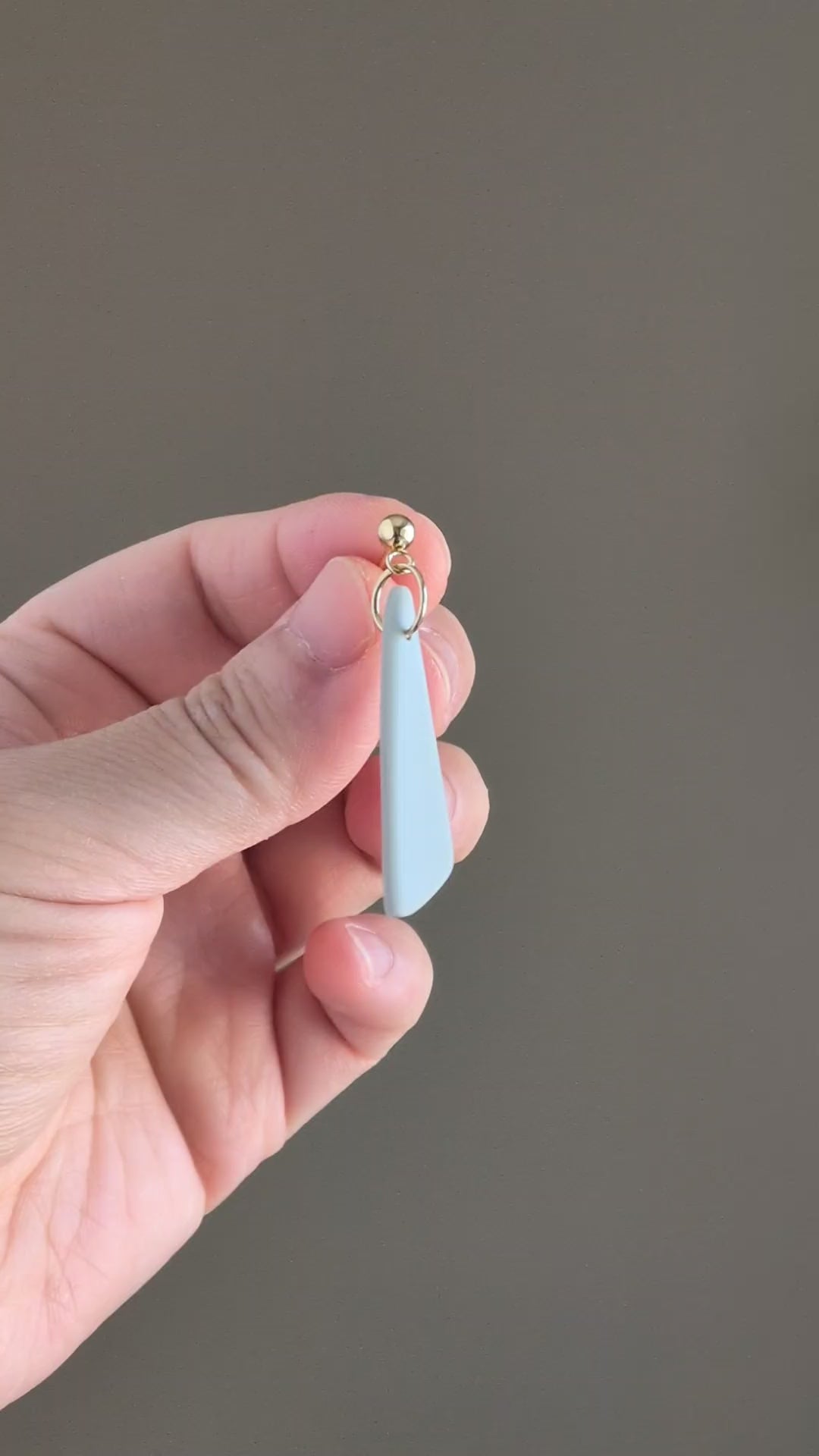 The Tapered Drop in Botanical Sage | Drop Earrings