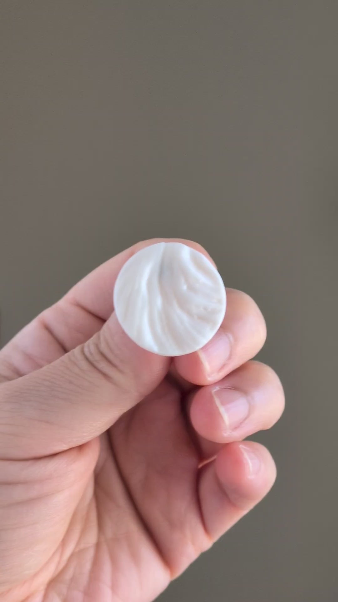 The Swirl Orb in Ivory Pearl | Circle Ear Stud