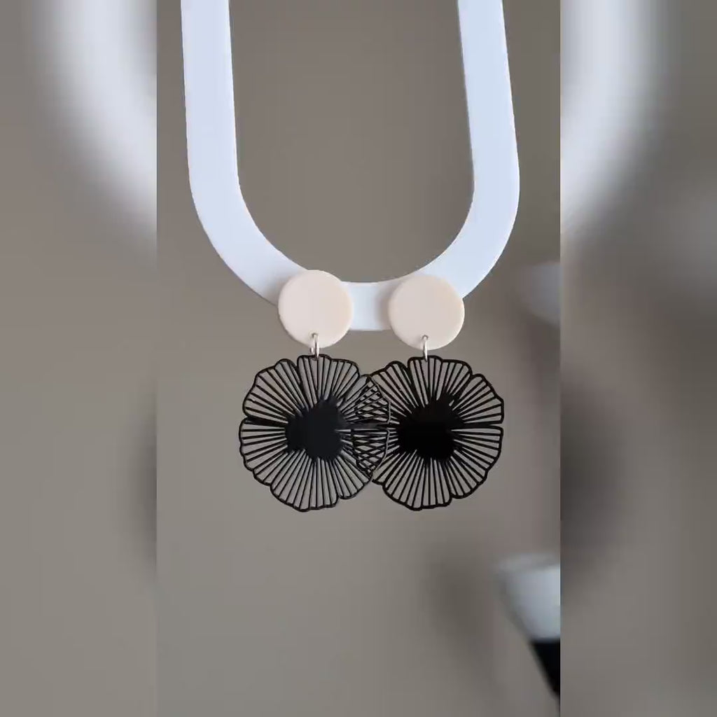 The Blossom Drop | Geometric Flower Drop Earrings