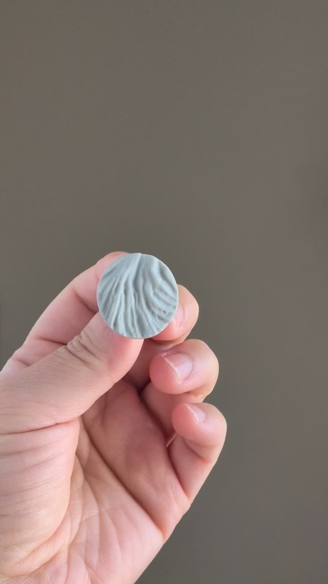The Swirl Orb in Botanical Sage | Circle Ear Studs