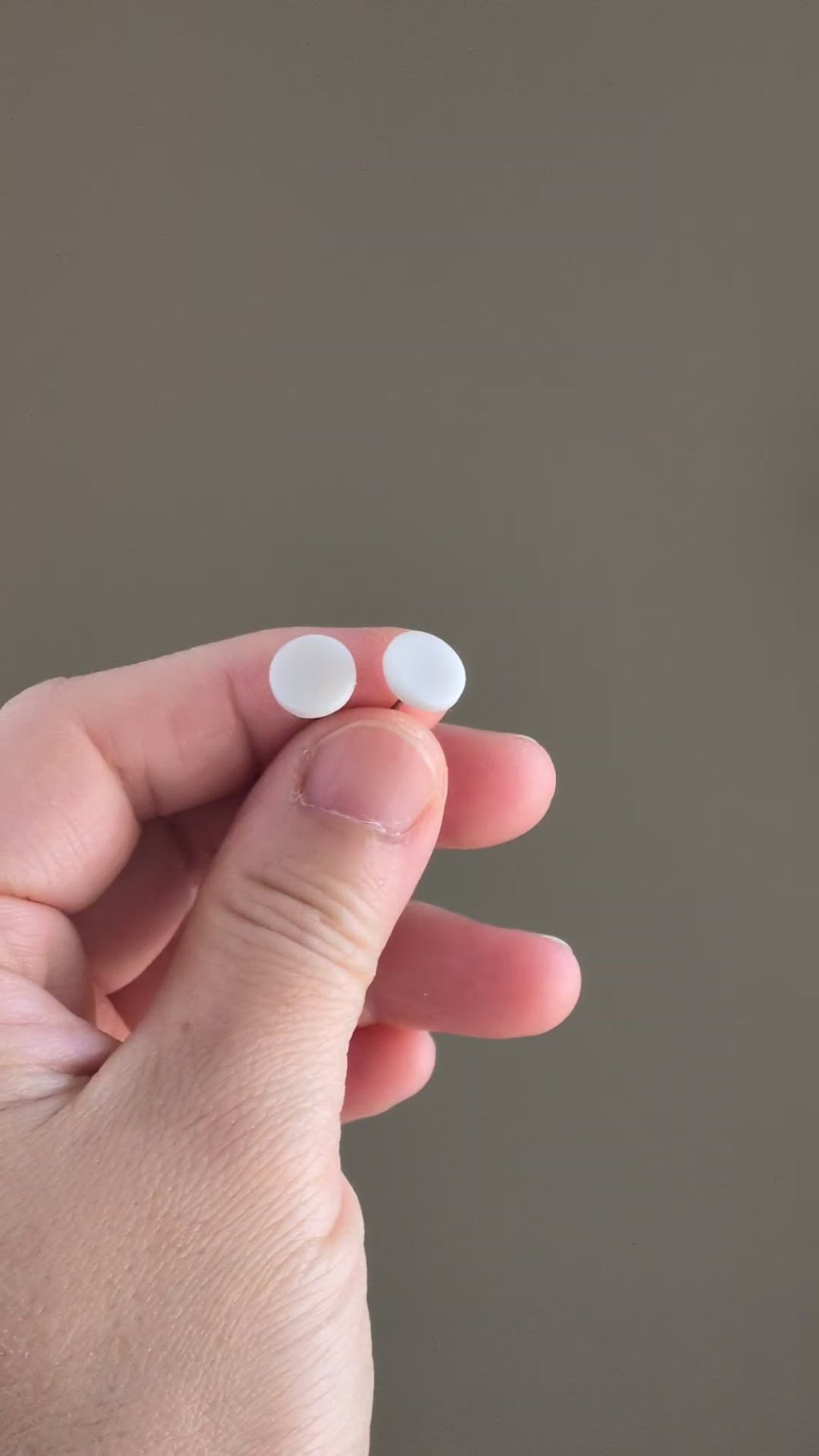 The Micro Orb in Ivory Pearl | Circle Ear Stud