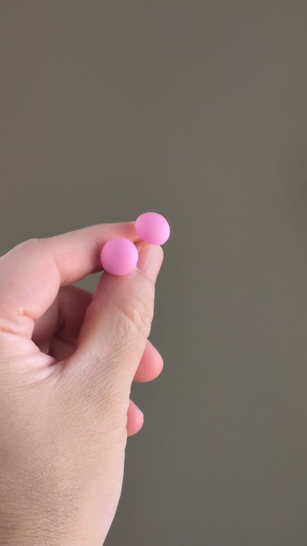 The Micro Dome Trio in Dusty Berry | Half Sphere Ear Studs Set