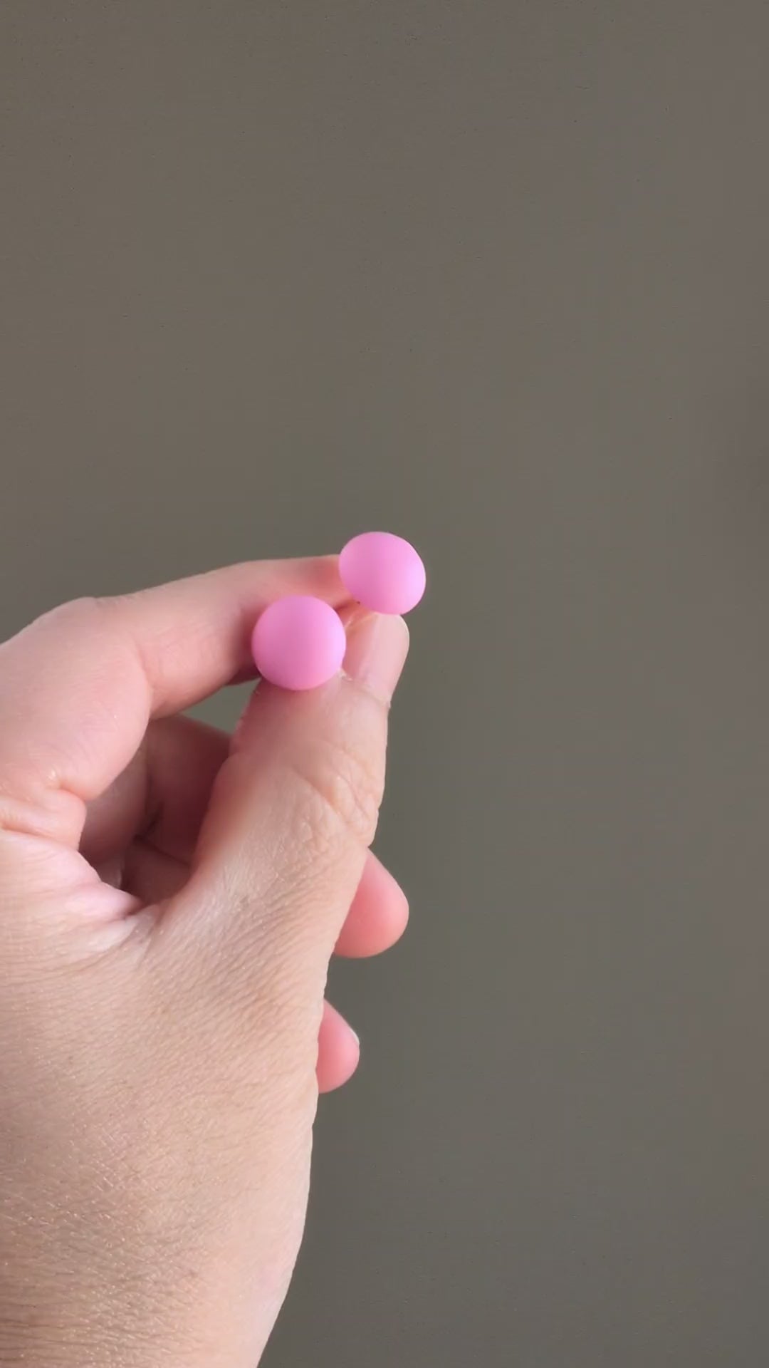The Micro Dome Trio in Dusty Berry | Half Sphere Ear Studs Set