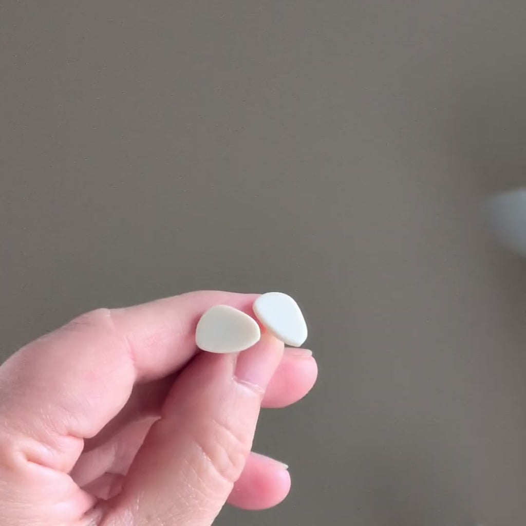 The Organic Pebble Trio | Minimalist Pebble Ear Studs