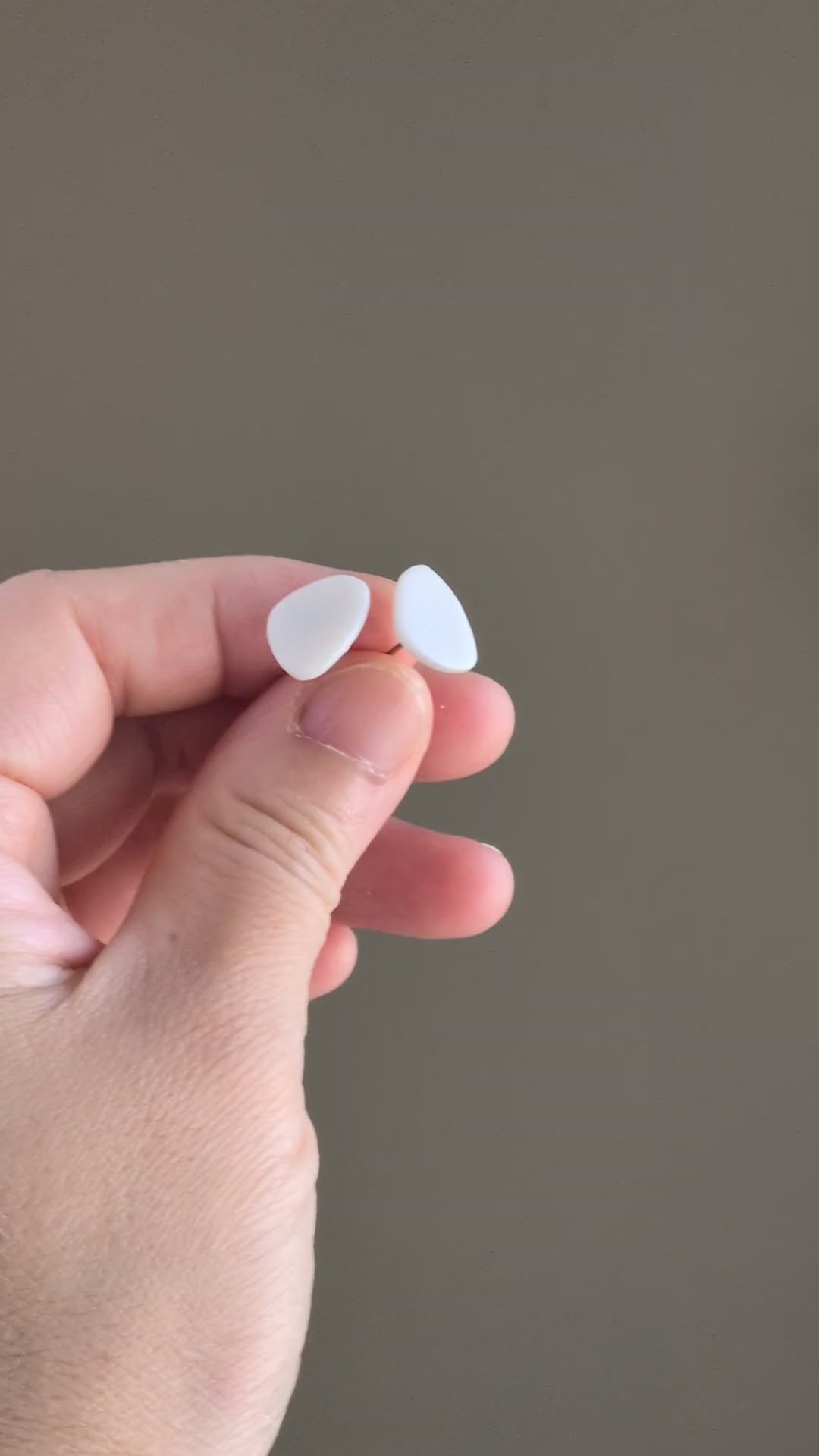 The Micro Pebble in Ivory Pearl | Pebble Ear Stud